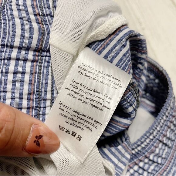 Onia Charles 5" Stretch Navy Stripe Swim Trunks - Picture 6 of 6